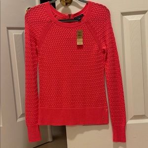 American Eagle Pink Cable Knit Sweater